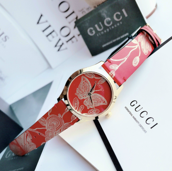 Gucci G-Timeless Red Leather Strap – Model YA1264054