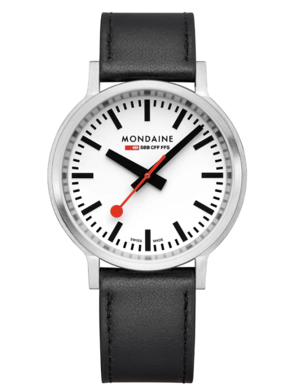 Mondaine Stop2Go Black, 41 mm (Model MST.4101B.LBV.2SE)